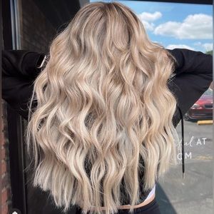 Zala Halo Hair Extensions champagne blonde 16”